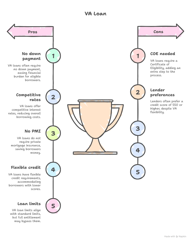 VA Loans, guaranteed by the U.S. Department of Veterans Affairs,